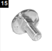 Boulon de fixation avec écrou et rondelle M10 ref. 1119700010 pour Microlift Pièces